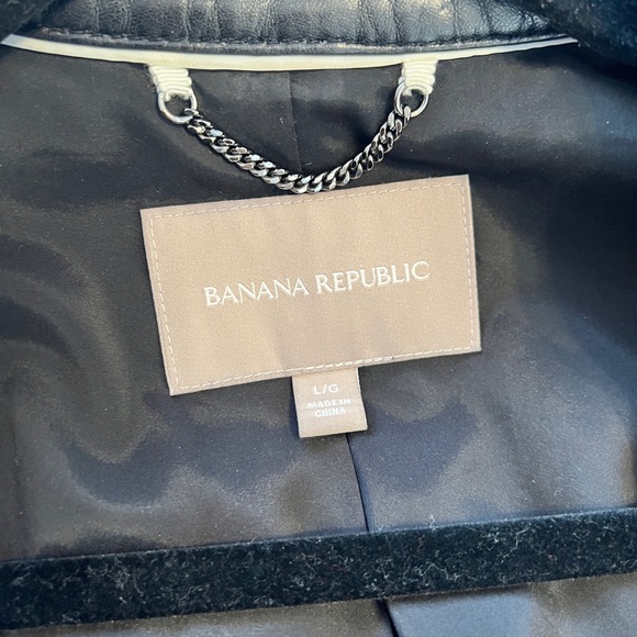 Banana Republic black leather jacket and coordinating dress - Picture 6 of 12